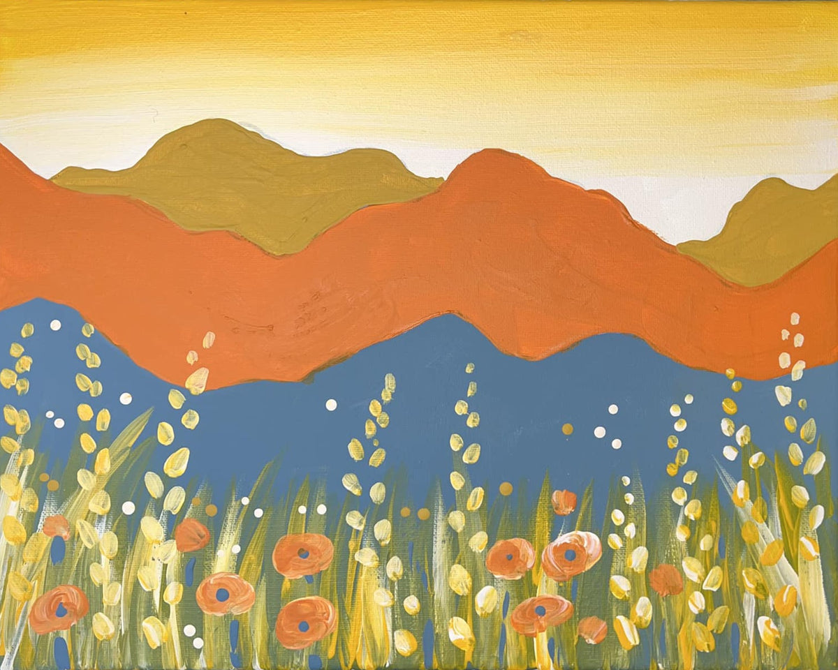 Acrylic Adventure  Kit - Mountain and Flowers-Autumn