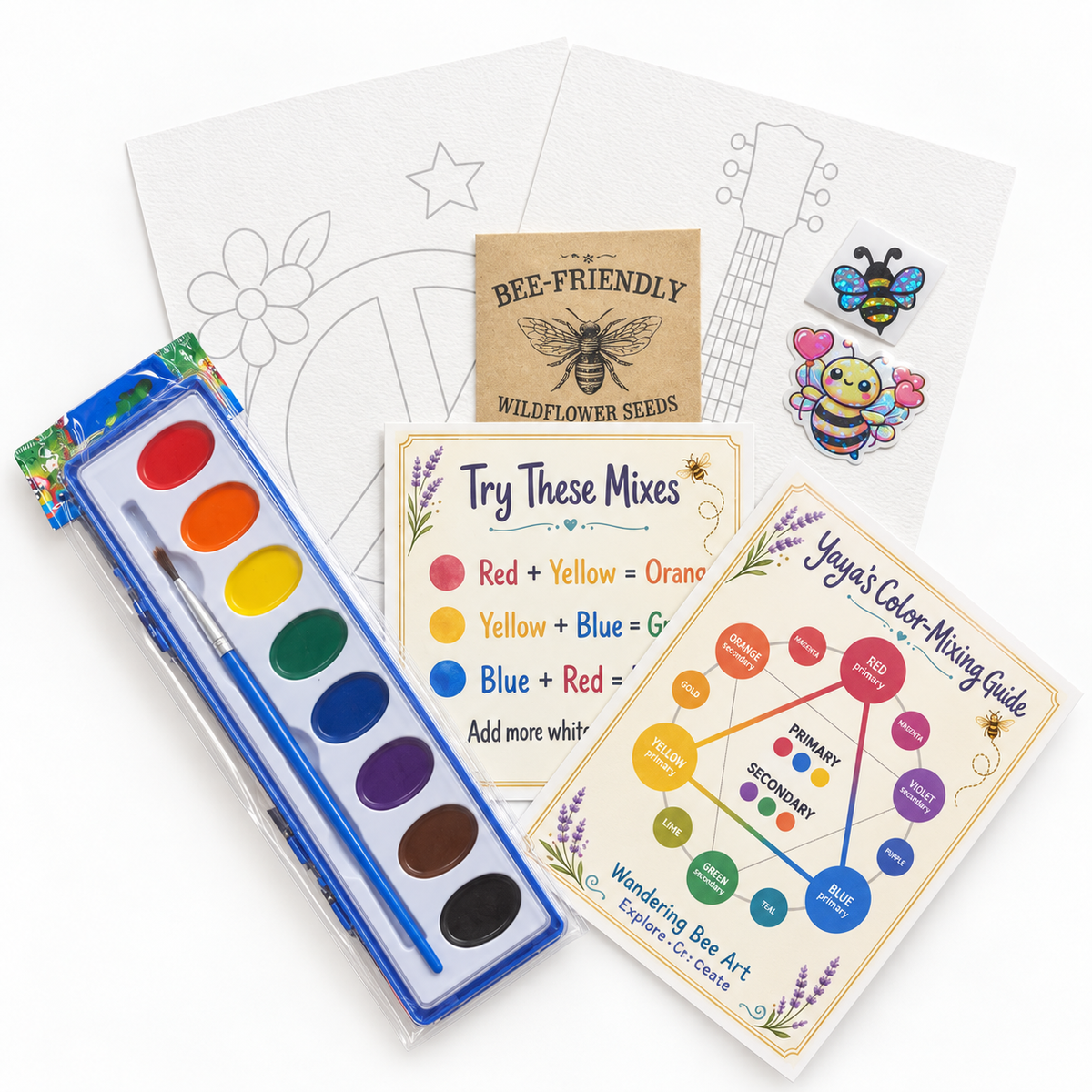 Mini Watercolor Adventure Kits -Groovy Adventure