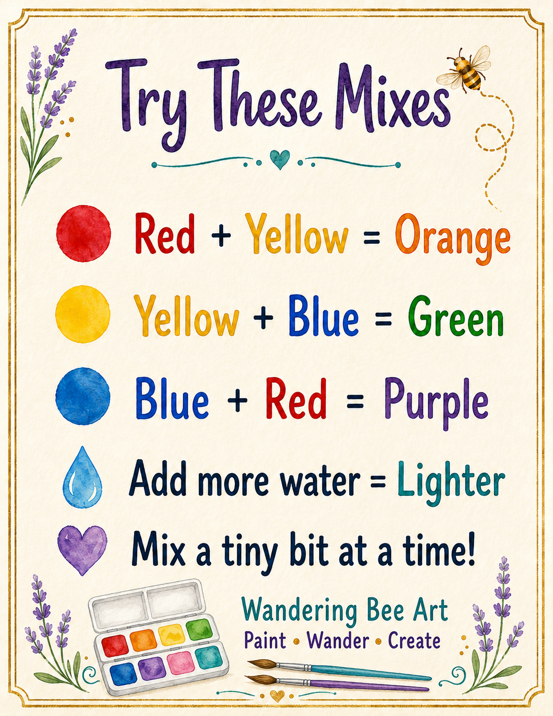 Mini Watercolor Adventure Kits -Groovy Adventure