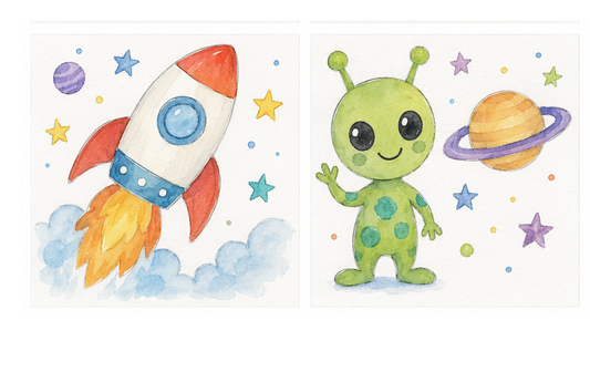 Mini Watercolor Adventure Kits -Cosmic Adventure