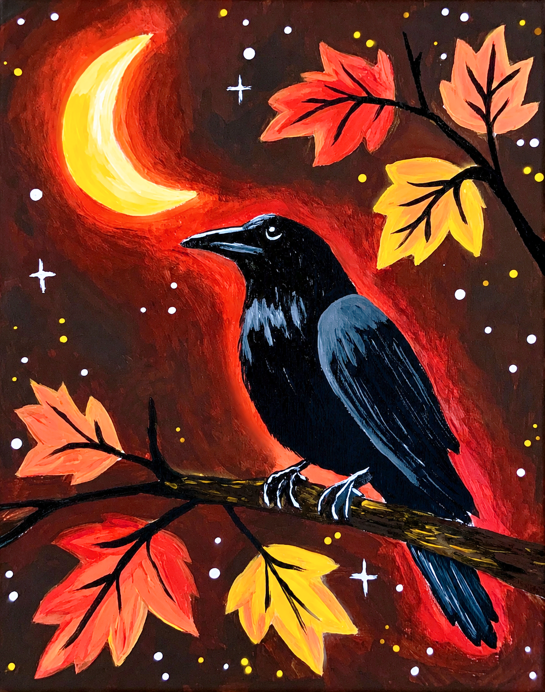Acrylic Adventure  Kit - Moonlit Raven