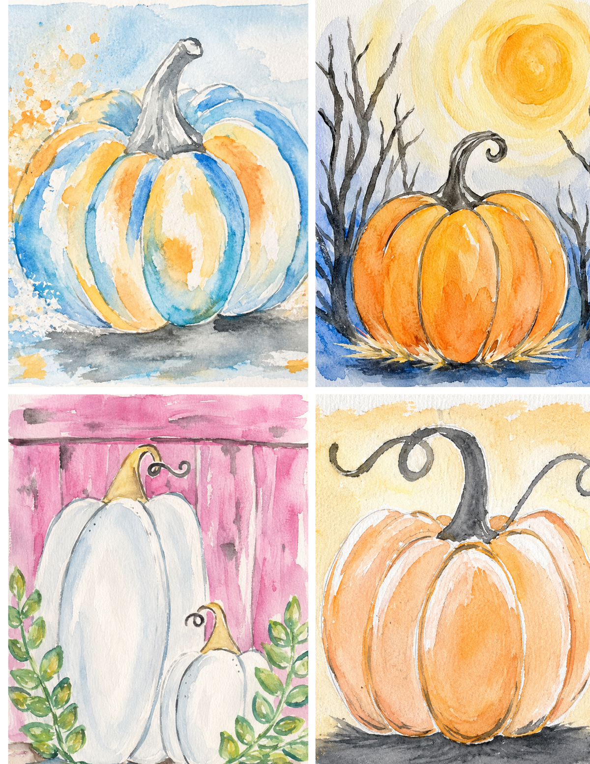 Watercolor Adventure Kits -Pumpkin Patch