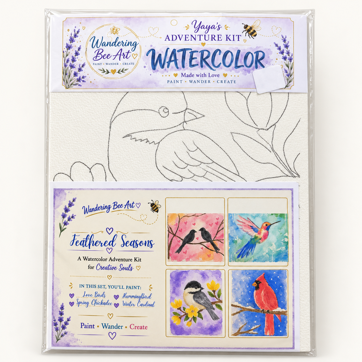 Watercolor Adventure Kits - Feathered Seasons